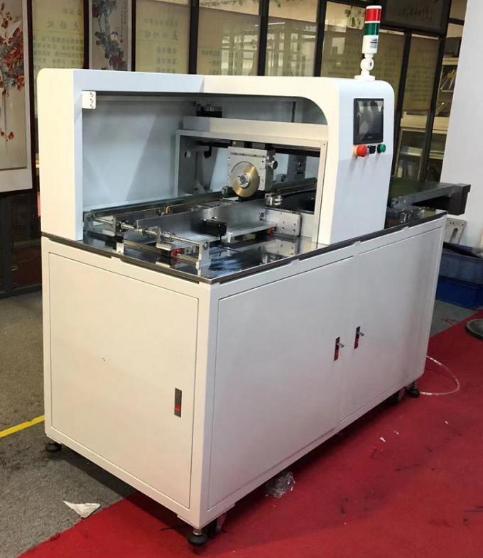 Motor Driven V-Cut PCB Separator Device と circular blades